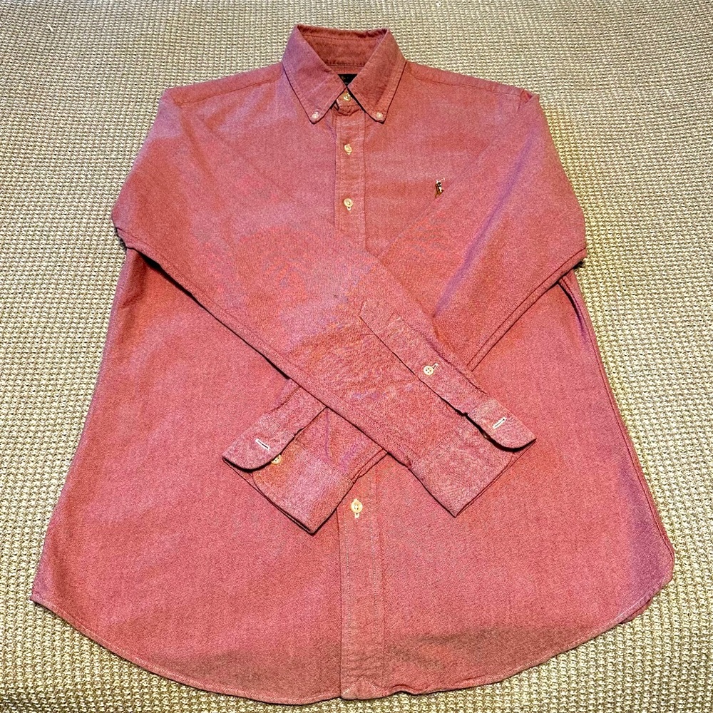 Ralph Lauren Red Men’s Custom Fit Shirt Size Small